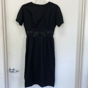 Vintage Lanz Black Dress With Bow Women’s S/M See Measurements